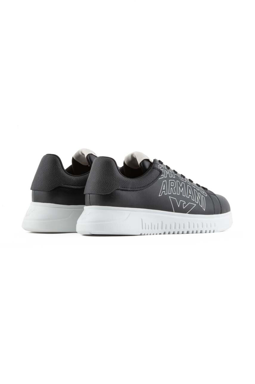 Emporio Armani Kožené sneakers boty černá barva X4X264 XN732 K001 - Pepit.cz