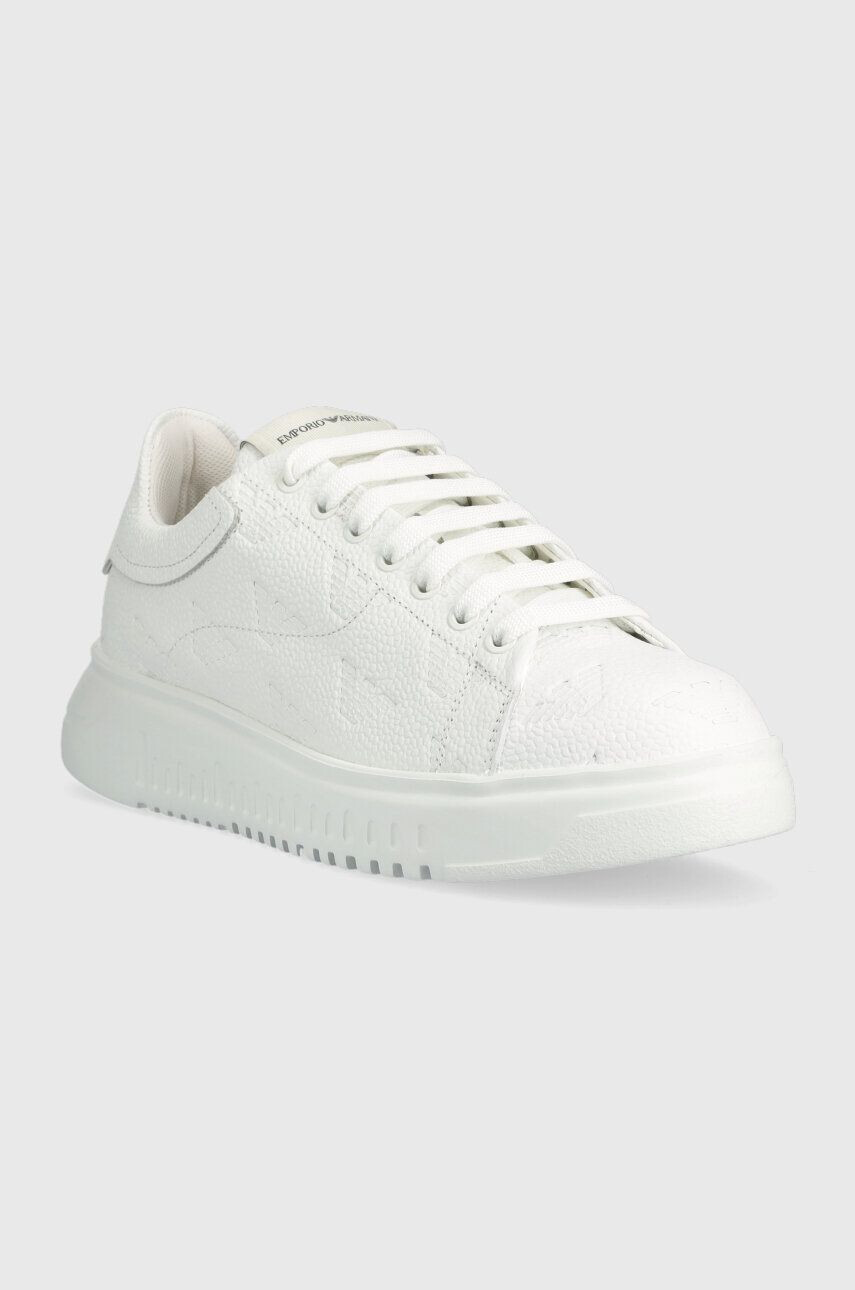 Emporio Armani Kožené sneakers boty X4X264 XN819 A222 bílá barva X4X264 XN819 A222 - Pepit.cz