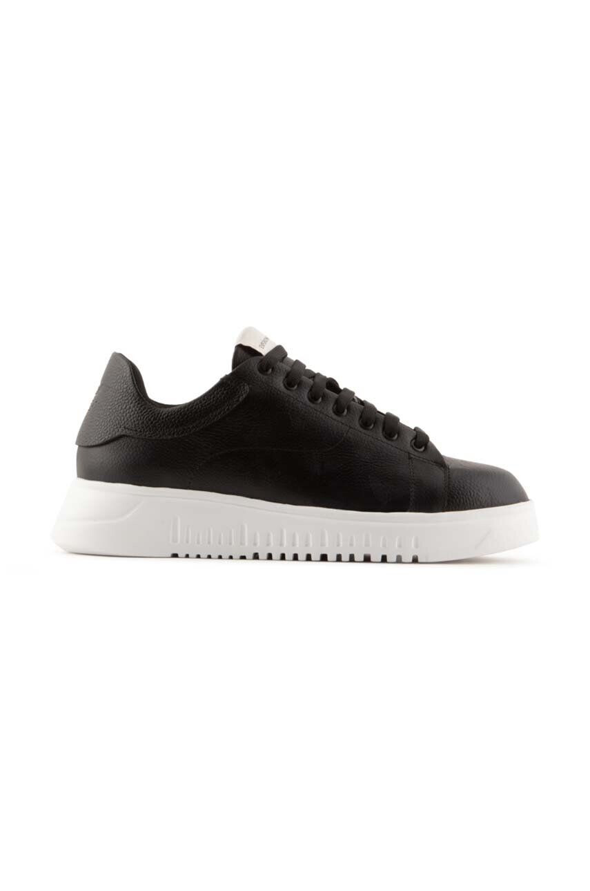 Emporio Armani Kožené sneakers boty X4X264 XN819 K001 černá barva X4X264 XN819 K001 - Pepit.cz