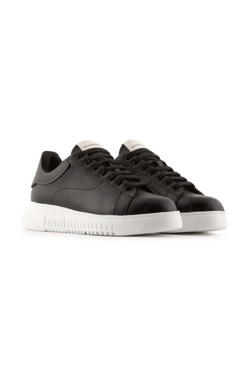 Emporio Armani Kožené sneakers boty X4X264 XN819 K001 černá barva X4X264 XN819 K001 - Pepit.cz