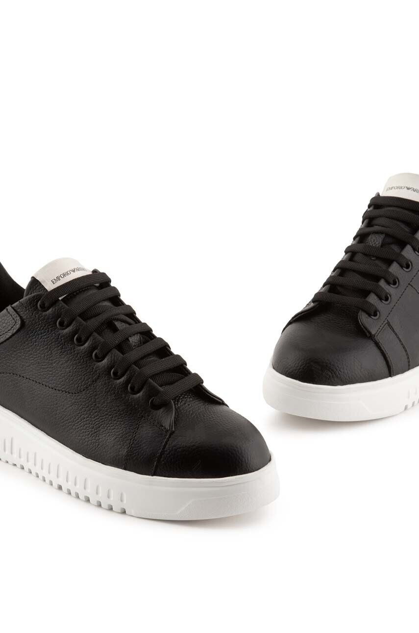 Emporio Armani Kožené sneakers boty X4X264 XN819 K001 černá barva X4X264 XN819 K001 - Pepit.cz