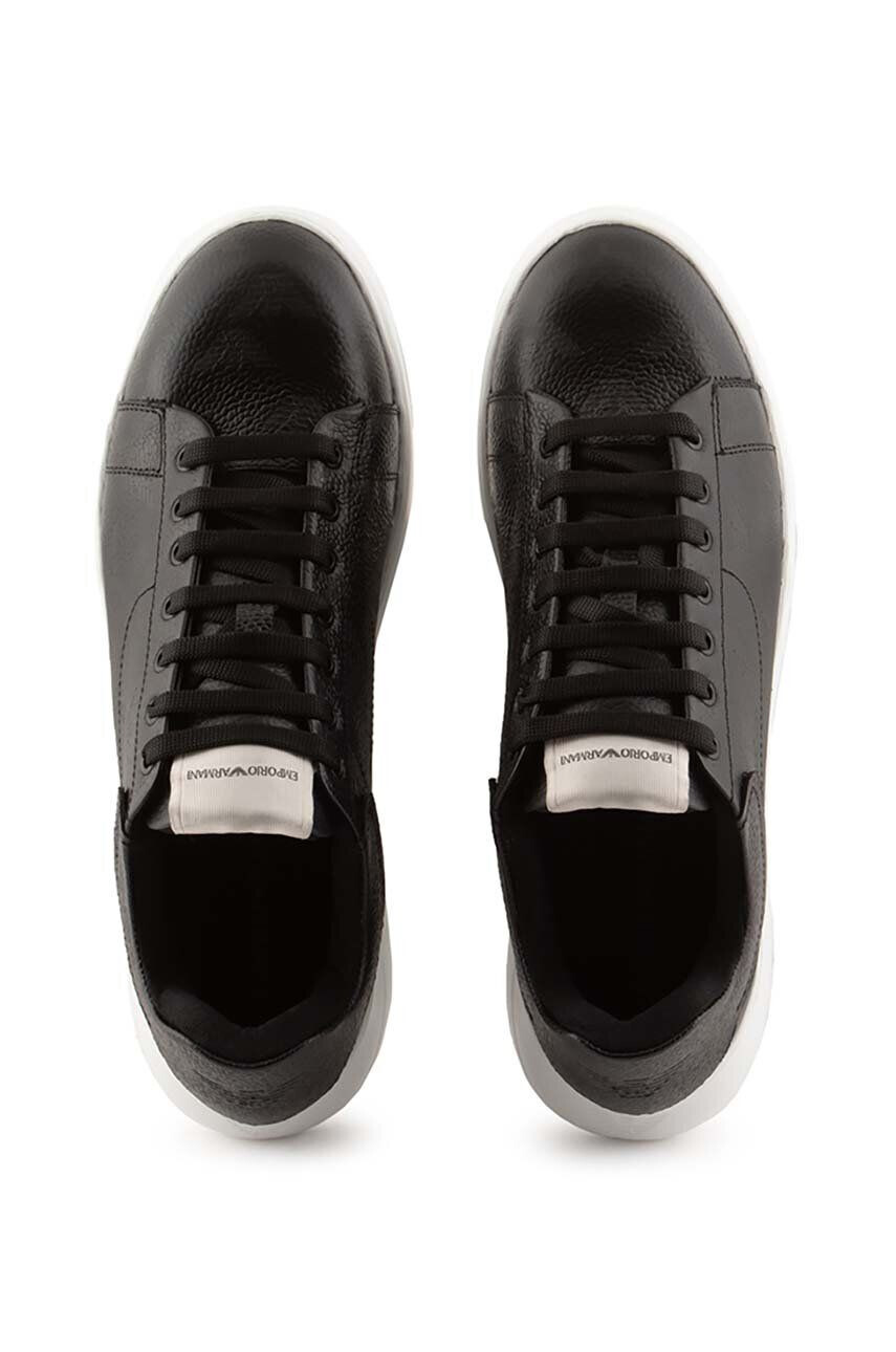 Emporio Armani Kožené sneakers boty X4X264 XN819 K001 černá barva X4X264 XN819 K001 - Pepit.cz