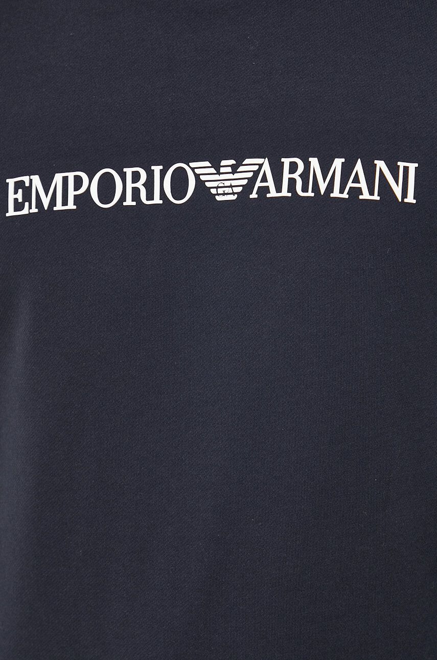 Emporio Armani Mikina pánská tmavomodrá barva s potiskem - Pepit.cz