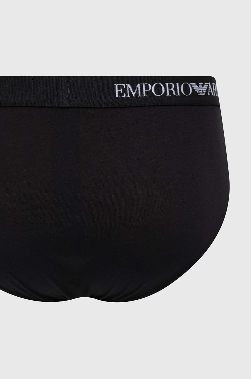 Emporio Armani Underwear Bavlněné slipy 3-pack černá barva - Pepit.cz