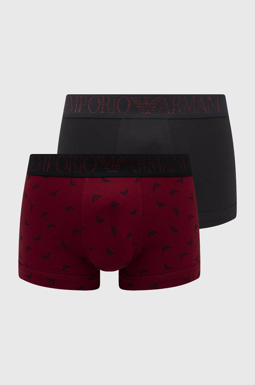 Emporio Armani Underwear Boxerky (2-pak) pánské červená barva - Pepit.cz