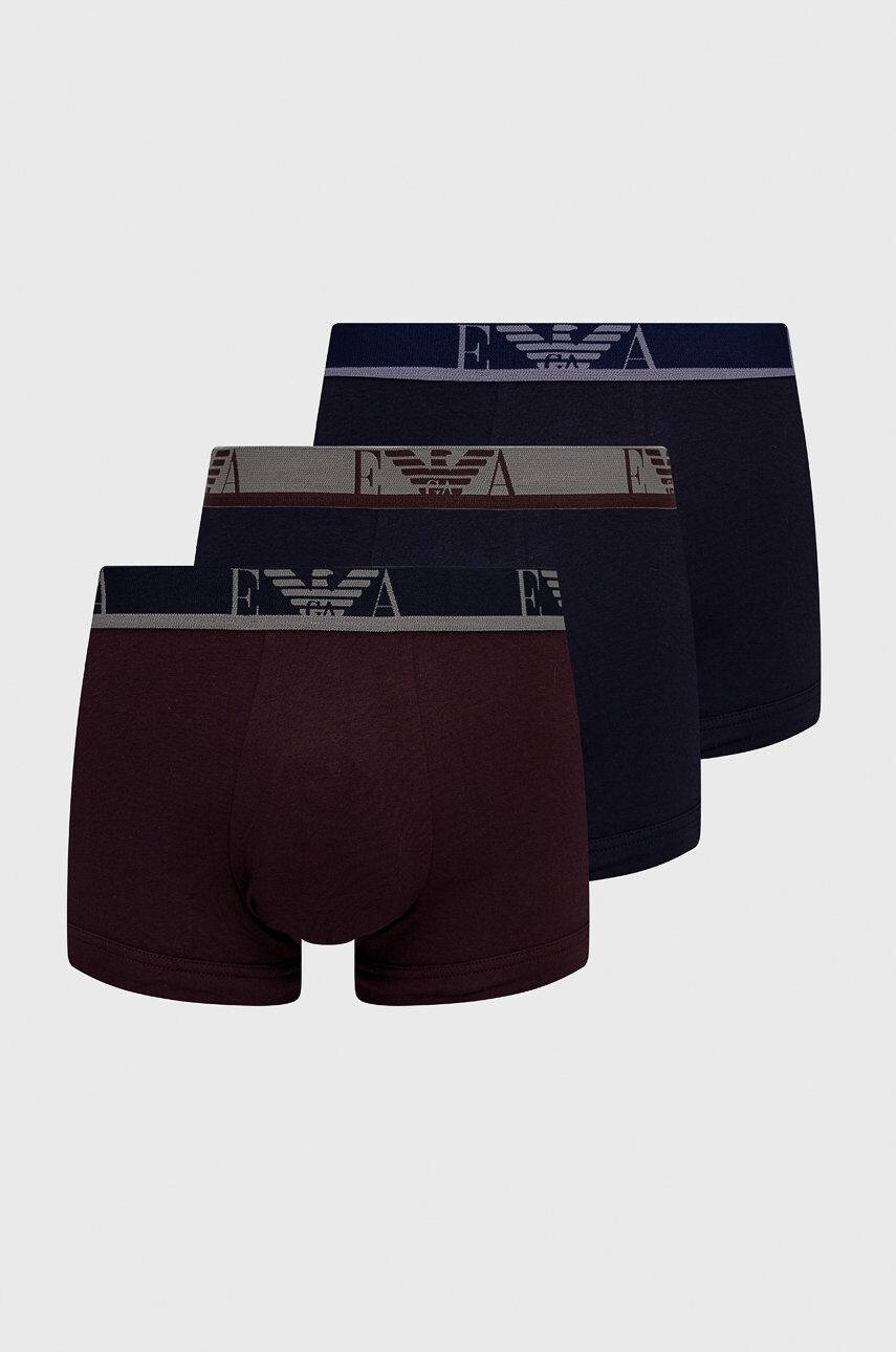 Emporio Armani Underwear Boxerky 3-pack pánské tmavomodrá barva - Pepit.cz