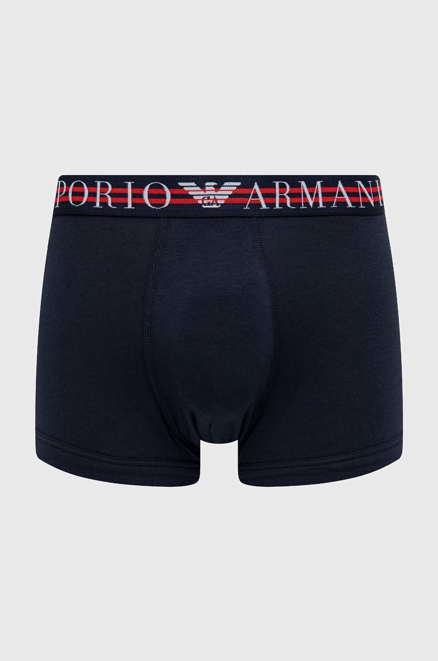 Emporio Armani Underwear Boxerky 3-pack pánské tmavomodrá barva - Pepit.cz