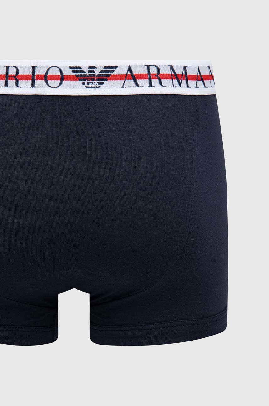 Emporio Armani Underwear Boxerky 3-pack pánské tmavomodrá barva - Pepit.cz