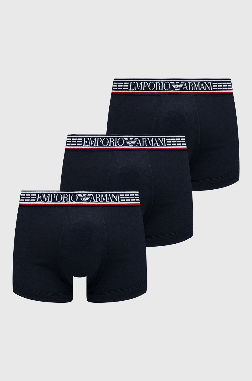 Emporio Armani Underwear Boxerky 3-pack pánské černá barva - Pepit.cz