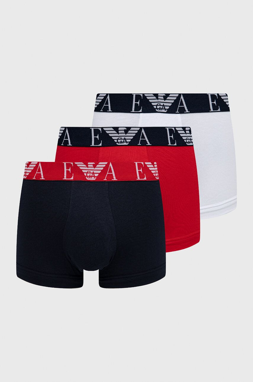 Emporio Armani Underwear Boxerky 3-pack pánské tmavomodrá barva - Pepit.cz