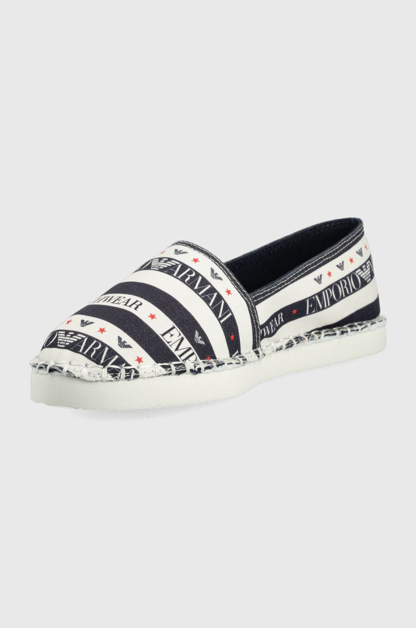 Emporio Armani Underwear Espadrilky tmavomodrá barva - Pepit.cz