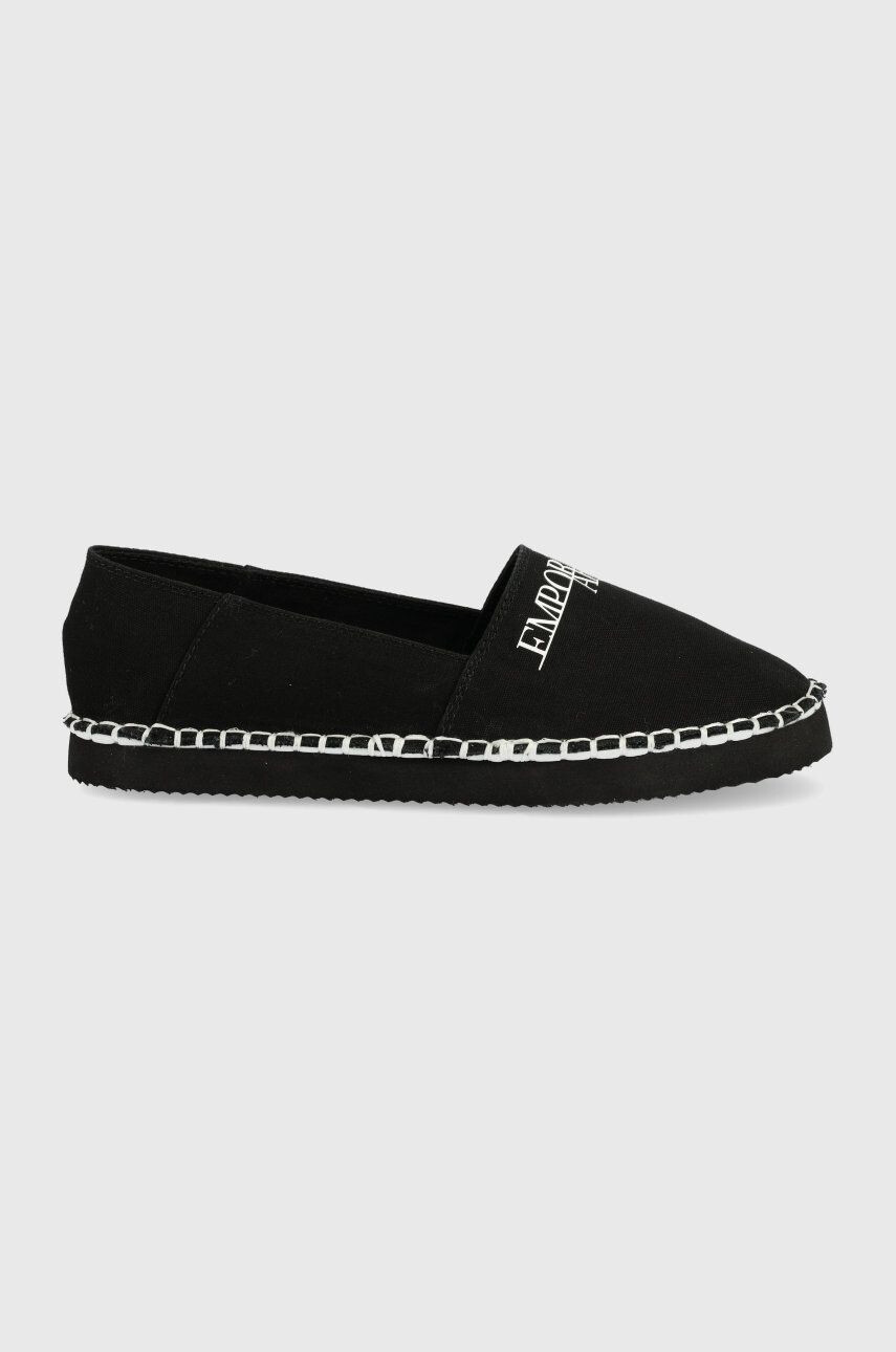 Emporio Armani Underwear Espadrilky černá barva - Pepit.cz