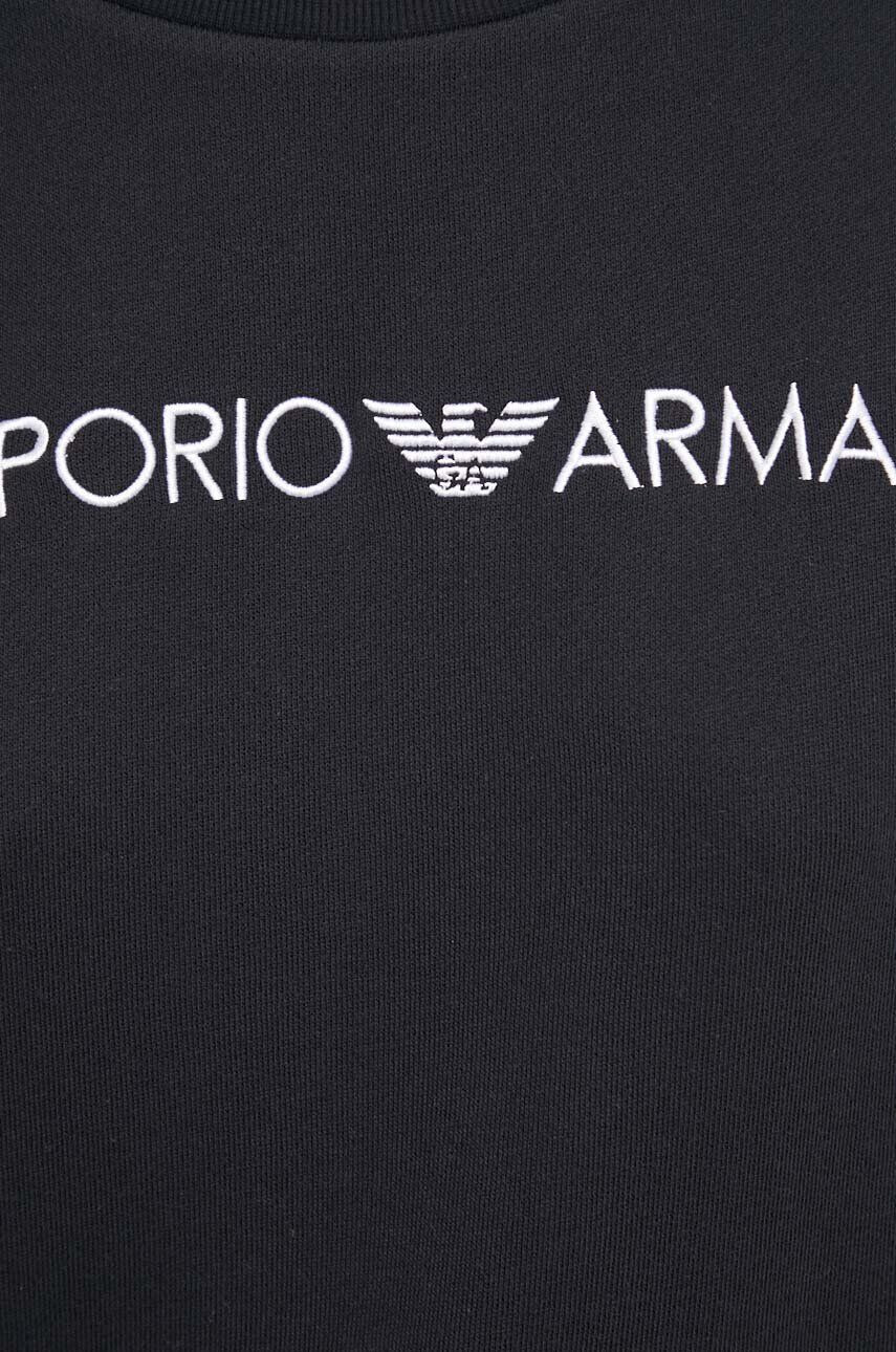 Emporio Armani Underwear Mikina černá barva s potiskem - Pepit.cz