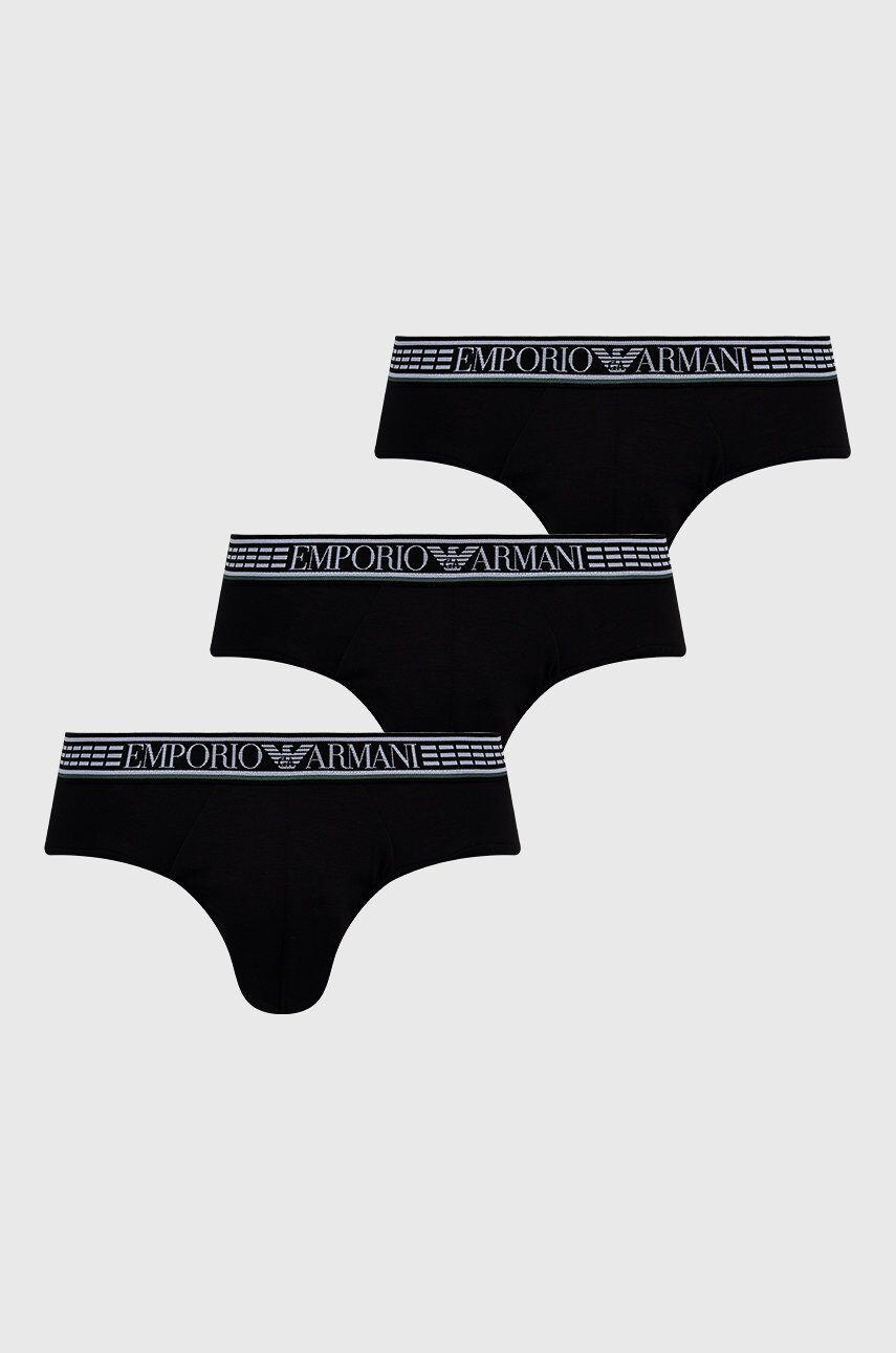 Emporio Armani Underwear Spodní prádlo 3-pack pánské černá barva - Pepit.cz