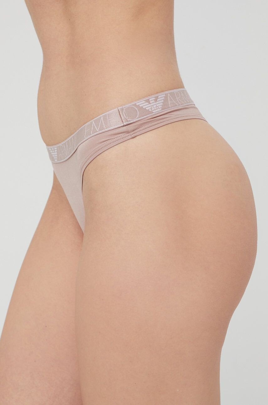 Emporio Armani Underwear Tanga růžová barva - Pepit.cz