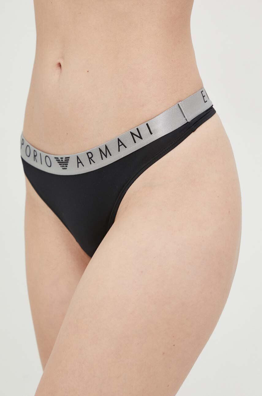 Emporio Armani Underwear Tanga 2-pack černá barva - Pepit.cz