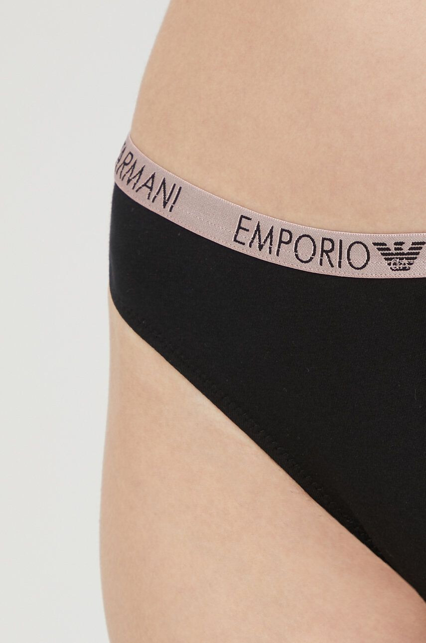 Emporio Armani Underwear Tanga černá barva - Pepit.cz