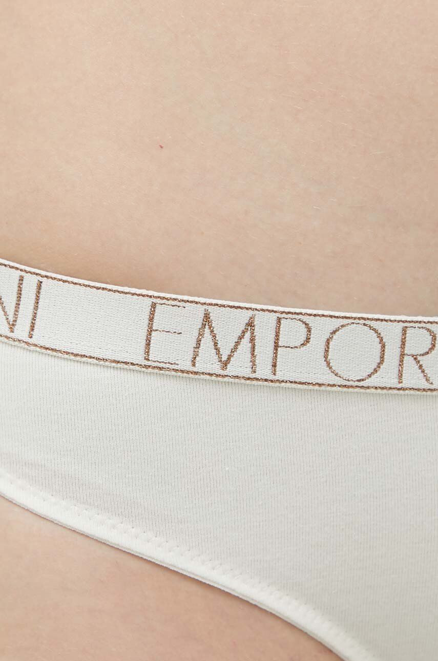 Emporio Armani Underwear Tanga béžová barva - Pepit.cz