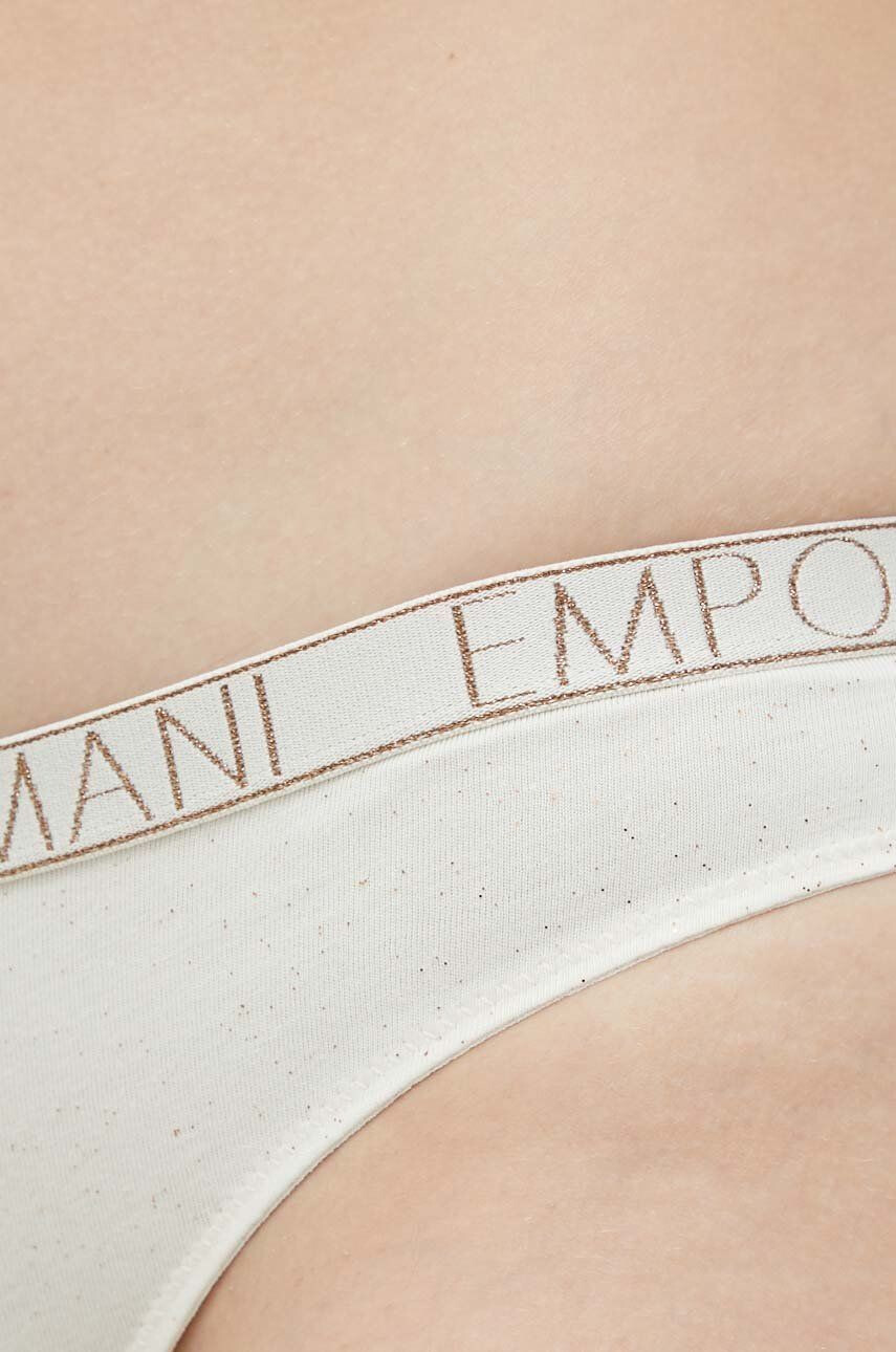 Emporio Armani Underwear Tanga béžová barva - Pepit.cz