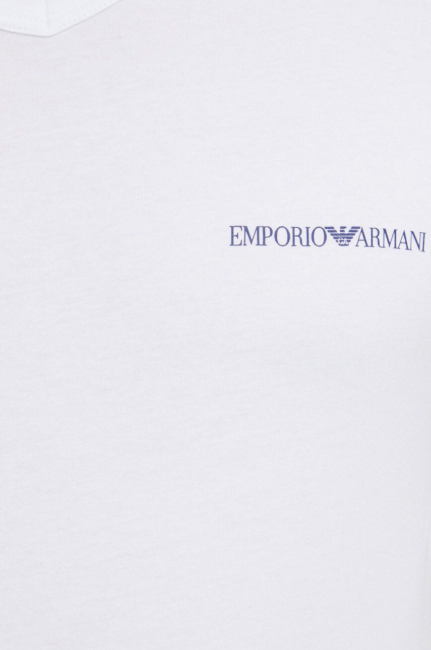 Emporio Armani Underwear Tričko (2-pack) pánské bílá barva s potiskem - Pepit.cz