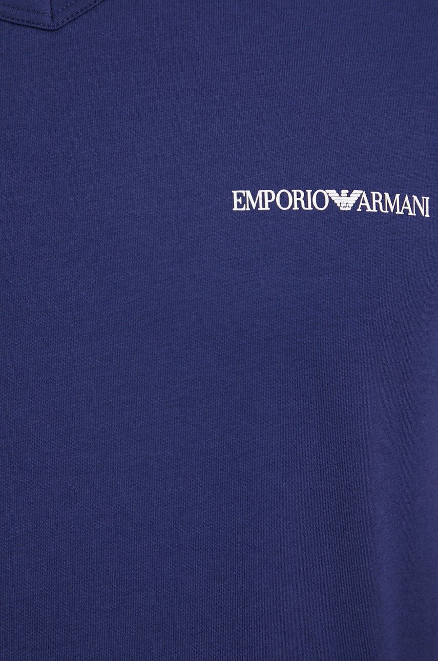 Emporio Armani Underwear Tričko (2-pack) pánské tmavomodrá barva s potiskem - Pepit.cz