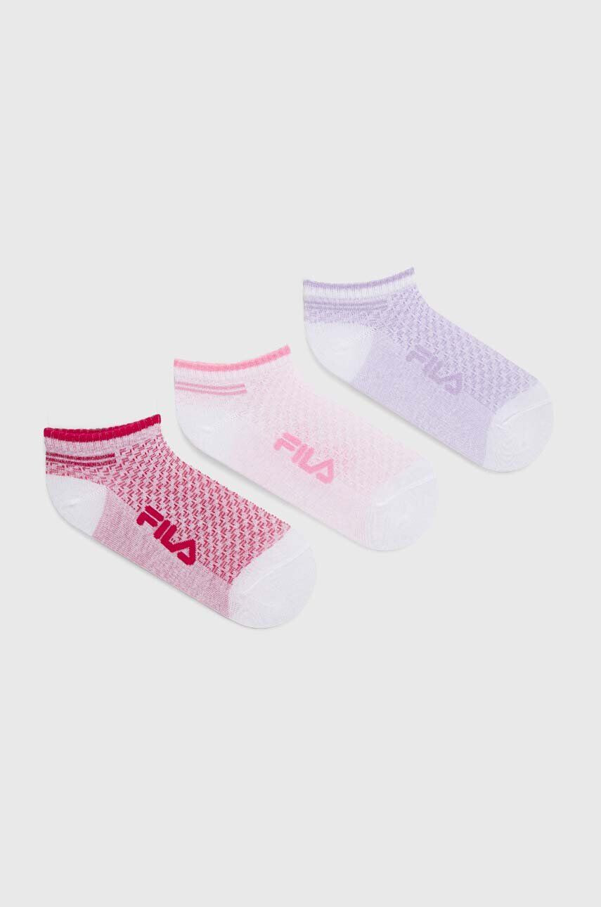 Fila Dětské ponožky 3-pack fialová barva - Pepit.cz