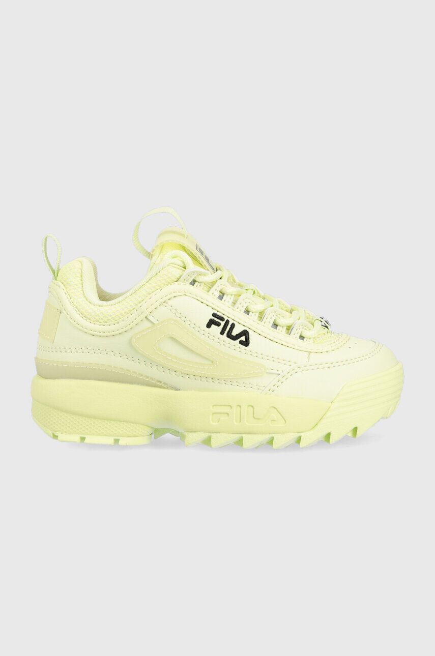 Fila Dětské sneakers boty Disruptor zelená barva - Pepit.cz