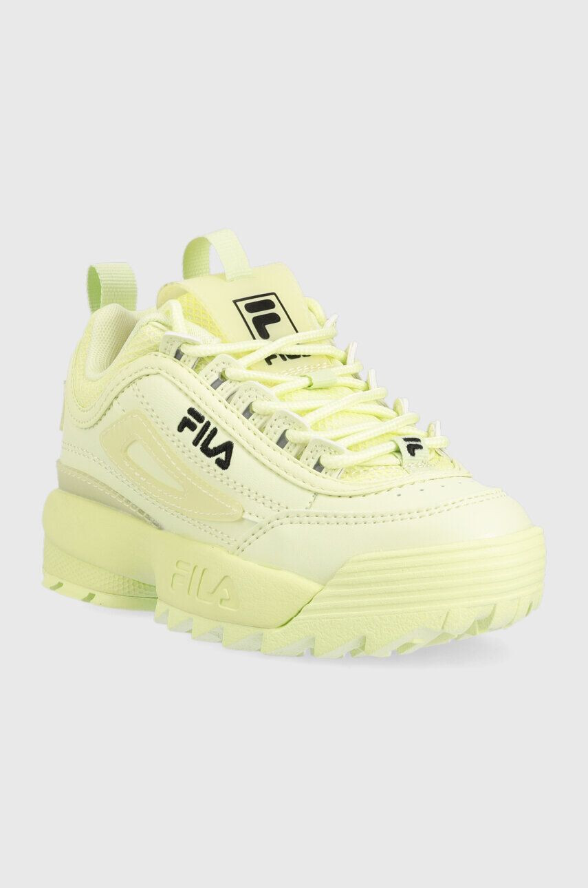 Fila Dětské sneakers boty Disruptor zelená barva - Pepit.cz