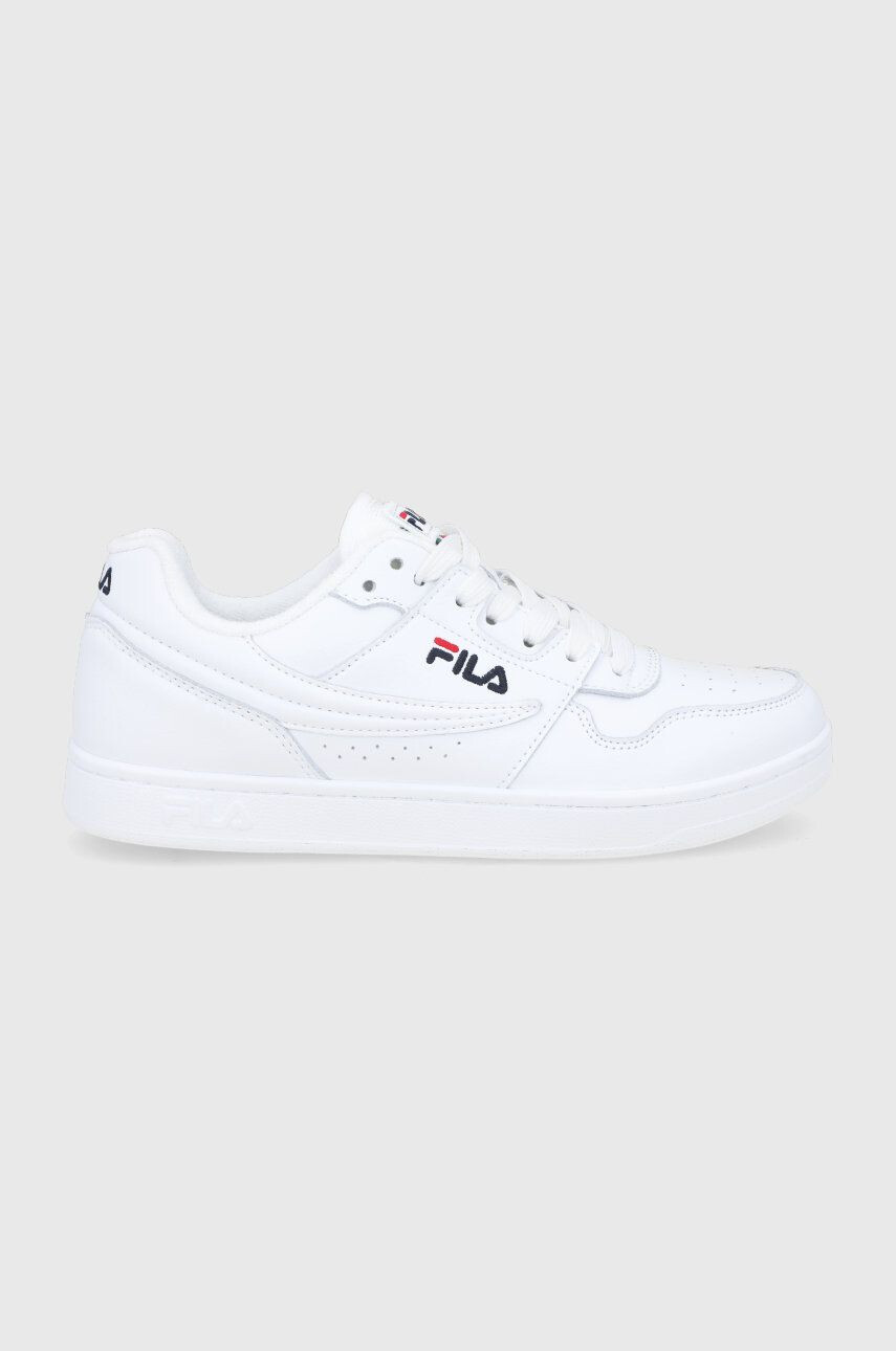 Fila Kožené boty Arcade Low bílá barva na plochém podpatku - Pepit.cz