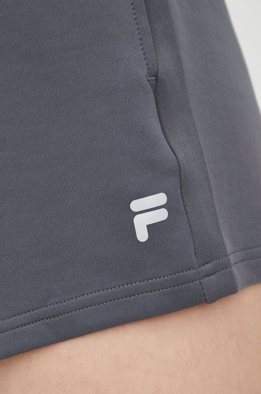 Fila Kraťasy dámské šedá barva hladké high waist - Pepit.cz