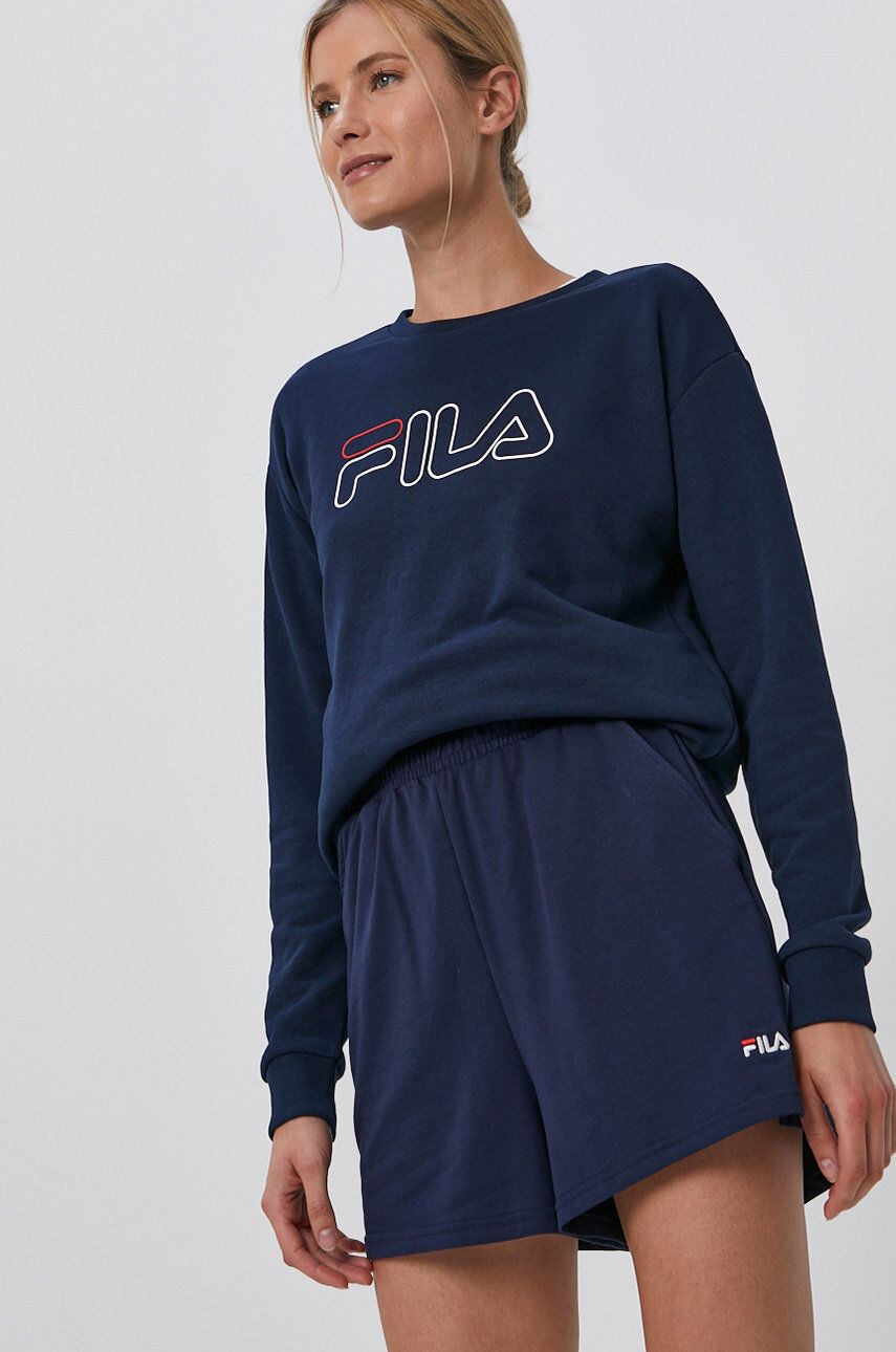 Fila Kraťasy dámské tmavomodrá barva hladké medium waist - Pepit.cz