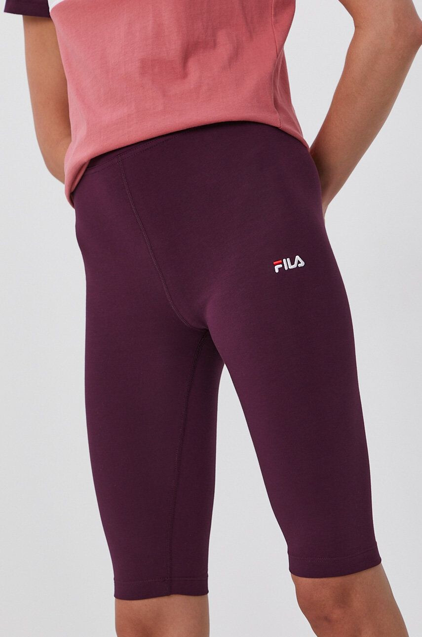 Fila Kraťasy dámské fialová barva hladké medium waist - Pepit.cz