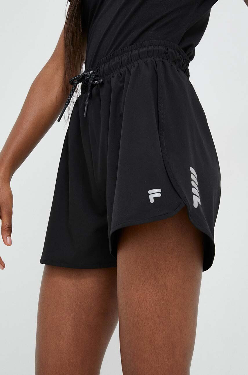 Fila Tréninkové šortky Rende černá barva hladké high waist - Pepit.cz