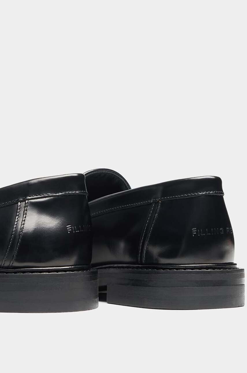 Filling Pieces Kožené mokasíny Loafer Polido dámské černá barva na plochém podpatku 44233191847 - Pepit.cz