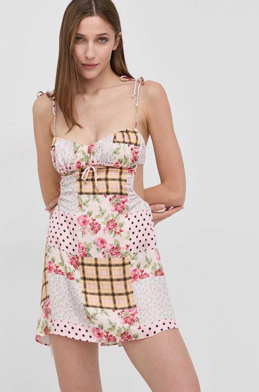 For Love & Lemons Šaty bílá barva mini - Pepit.cz