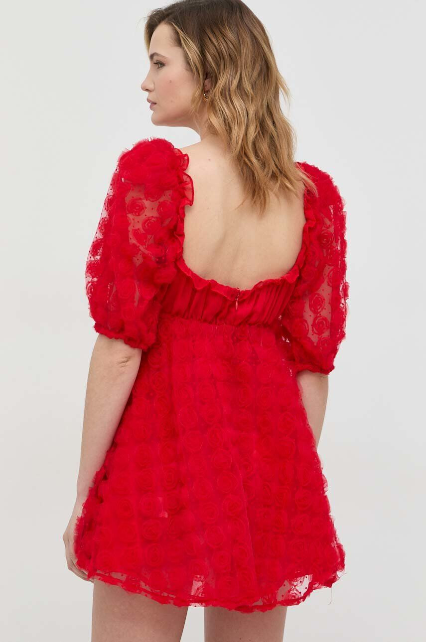 For Love & Lemons Šaty Hannah červená barva mini - Pepit.cz