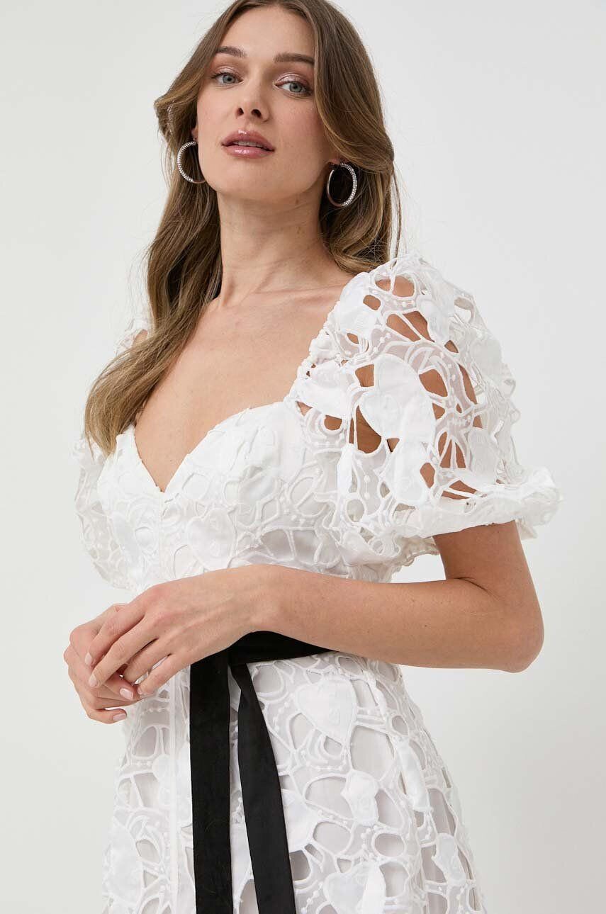 For Love & Lemons Šaty Marlene béžová barva midi - Pepit.cz