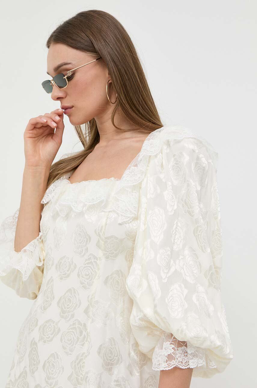 For Love & Lemons Šaty Wylye béžová barva mini - Pepit.cz