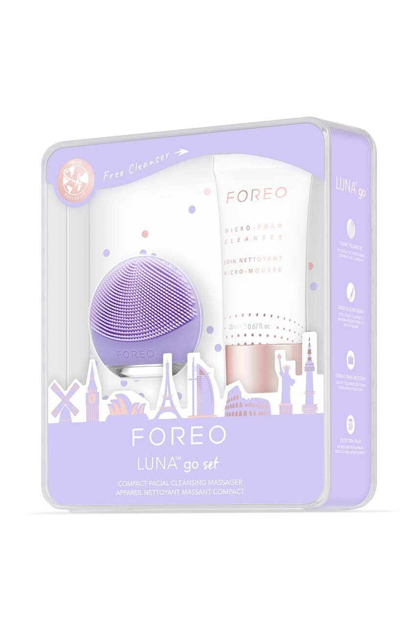 FOREO Sada péče o pleť obličeje Set LUNA go & Microfoam Cleanser Lavender - Pepit.cz