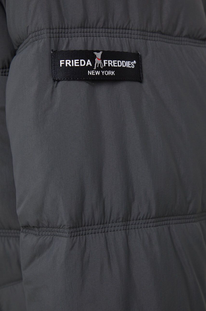 Frieda & Freddies Bunda dámská šedá barva přechodná - Pepit.cz