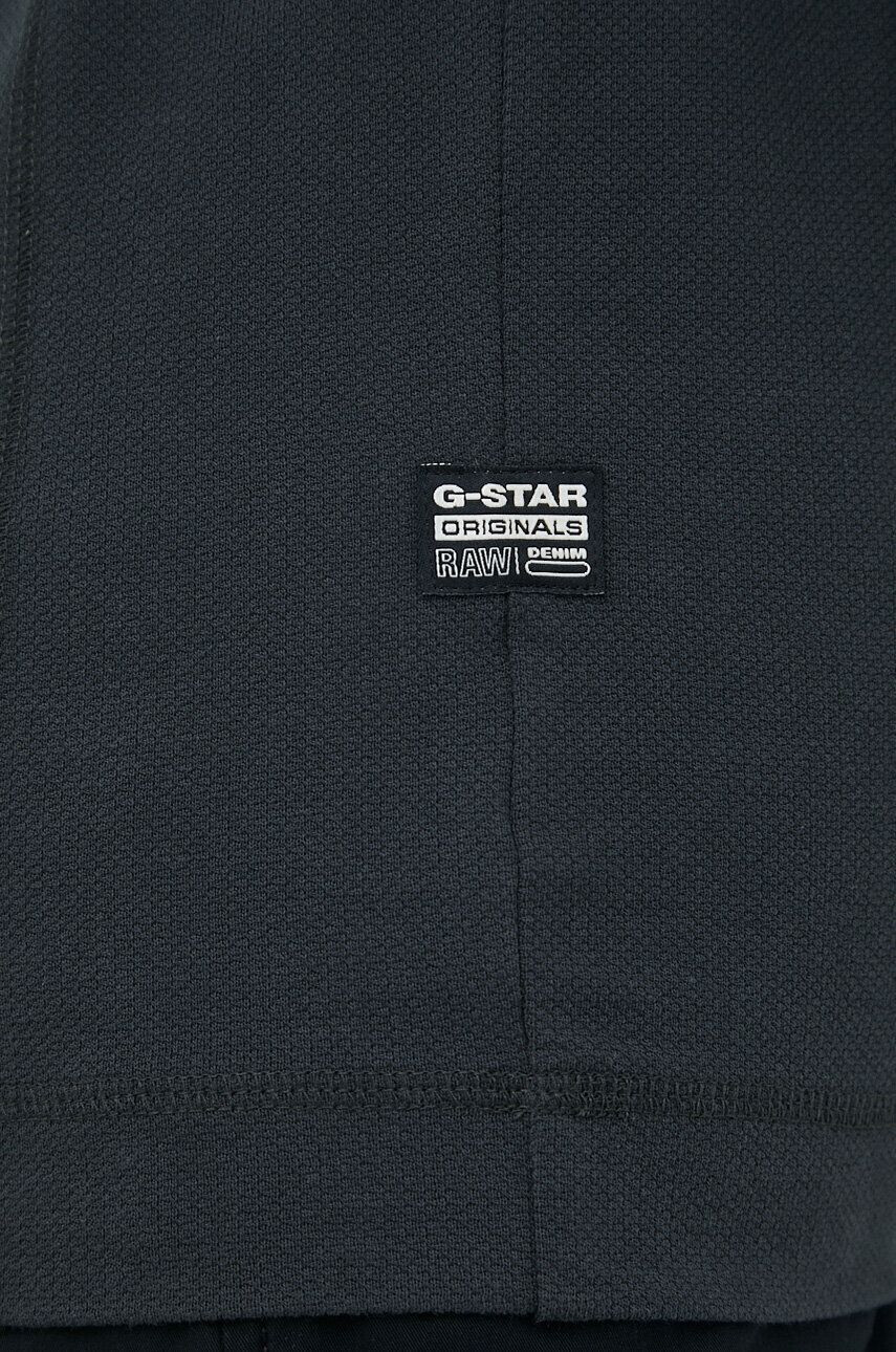 G-Star Raw Bavlněná mikina pánská šedá barva hladká - Pepit.cz