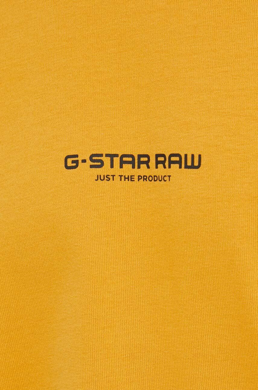 G-Star Raw Bavlněné tričko žlutá barva s potiskem - Pepit.cz