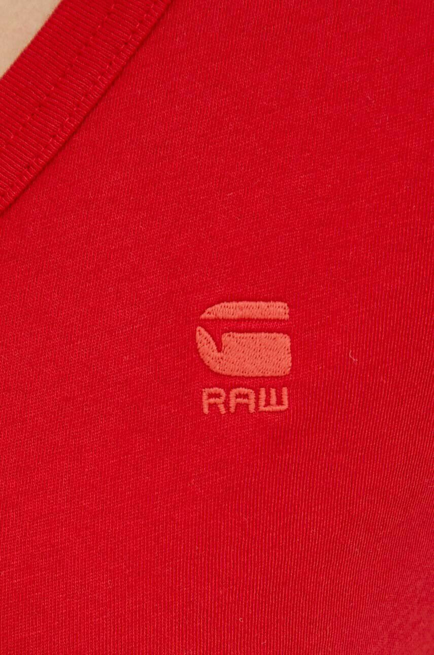 G-Star Raw Bavlněné tričko červená barva - Pepit.cz