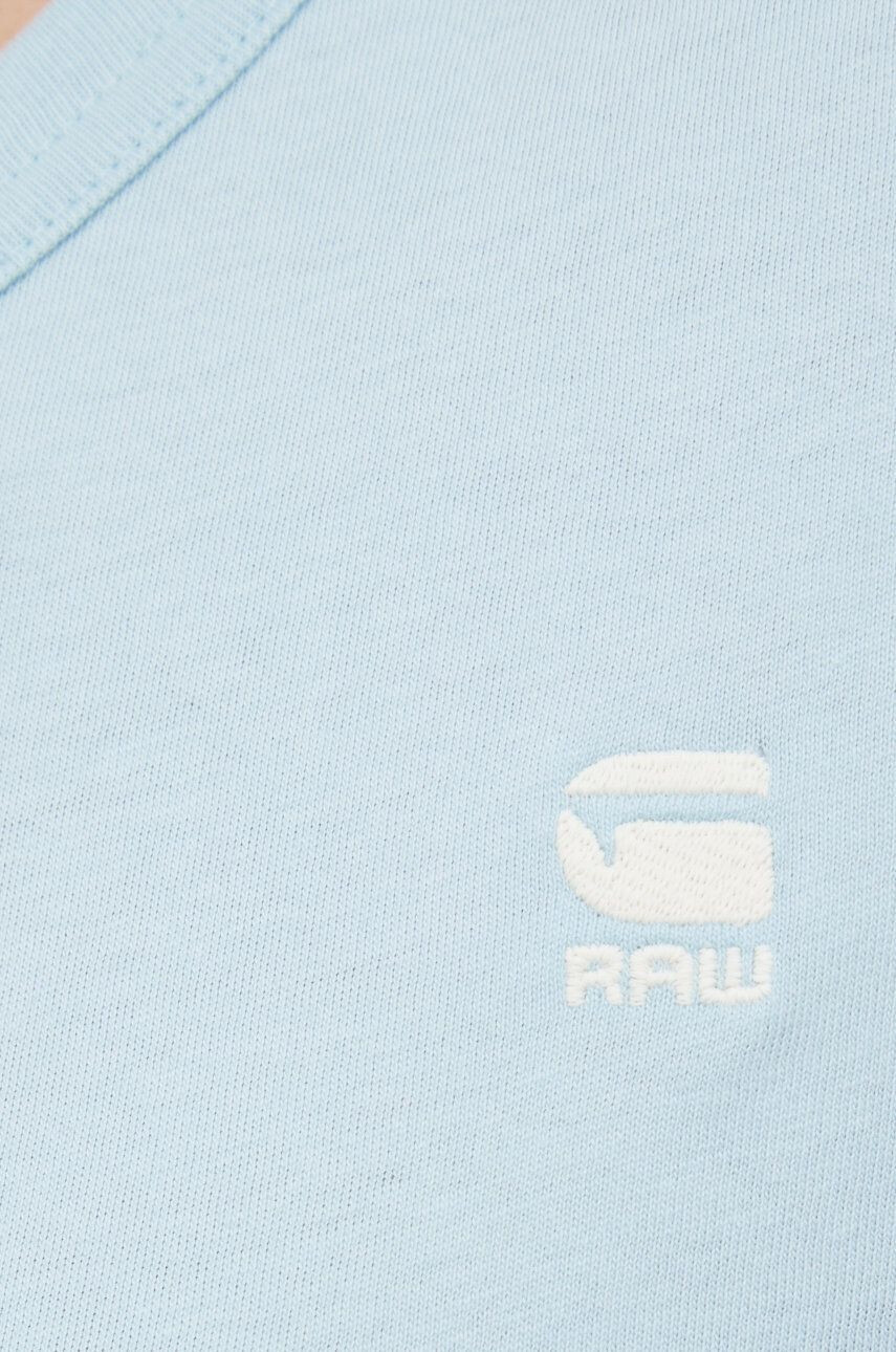 G-Star Raw Bavlněné tričko tyrkysová barva - Pepit.cz