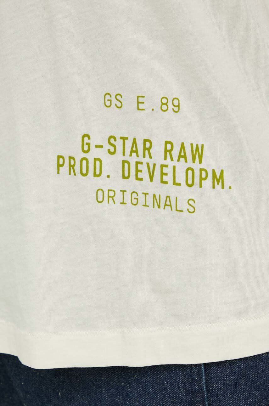 G-Star Raw Bavlněné tričko béžová barva - Pepit.cz