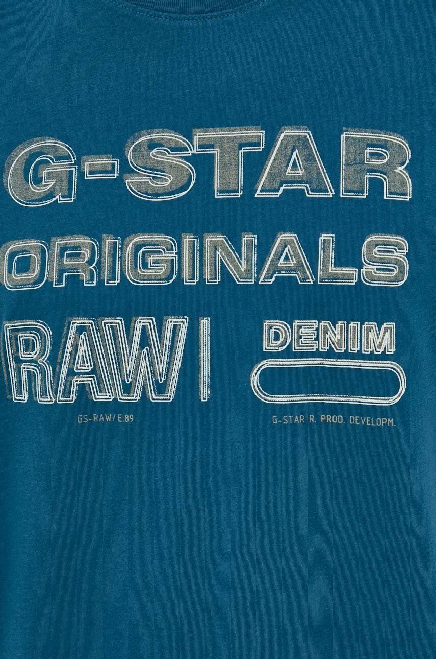 G-Star Raw Bavlněné tričko zelená barva - Pepit.cz