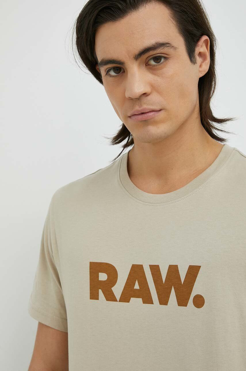 G-Star Raw Bavlněné tričko tmavomodrá barva s potiskem - Pepit.cz