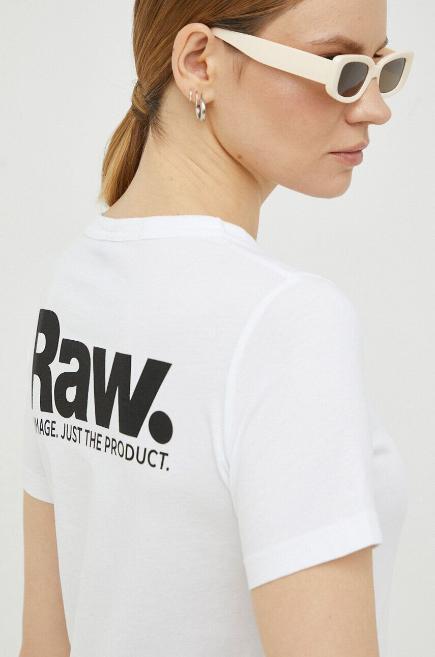 G-Star Raw Bavlněné tričko bílá barva - Pepit.cz