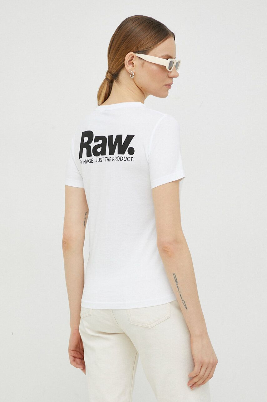 G-Star Raw Bavlněné tričko bílá barva - Pepit.cz