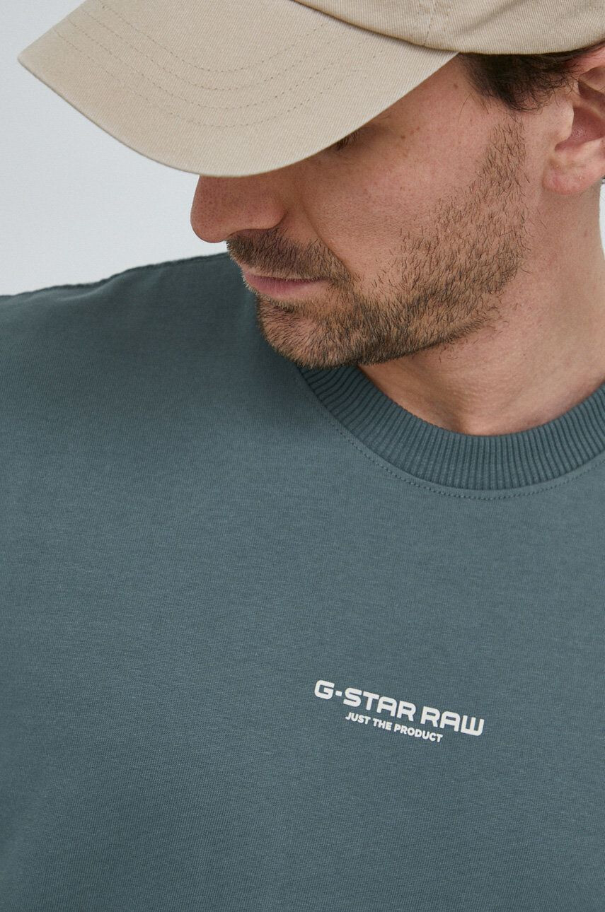 G-Star Raw Bavlněné tričko bílá barva s potiskem - Pepit.cz